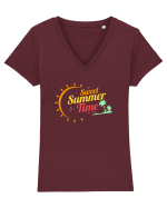 SUMMER Tricou mânecă scurtă guler V Damă Evoker