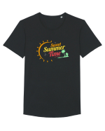 SUMMER Tricou mânecă scurtă guler larg Bărbat Skater