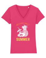 SUMMER Tricou mânecă scurtă guler V Damă Evoker