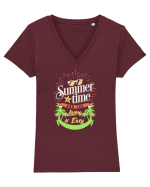 SUMMER Tricou mânecă scurtă guler V Damă Evoker