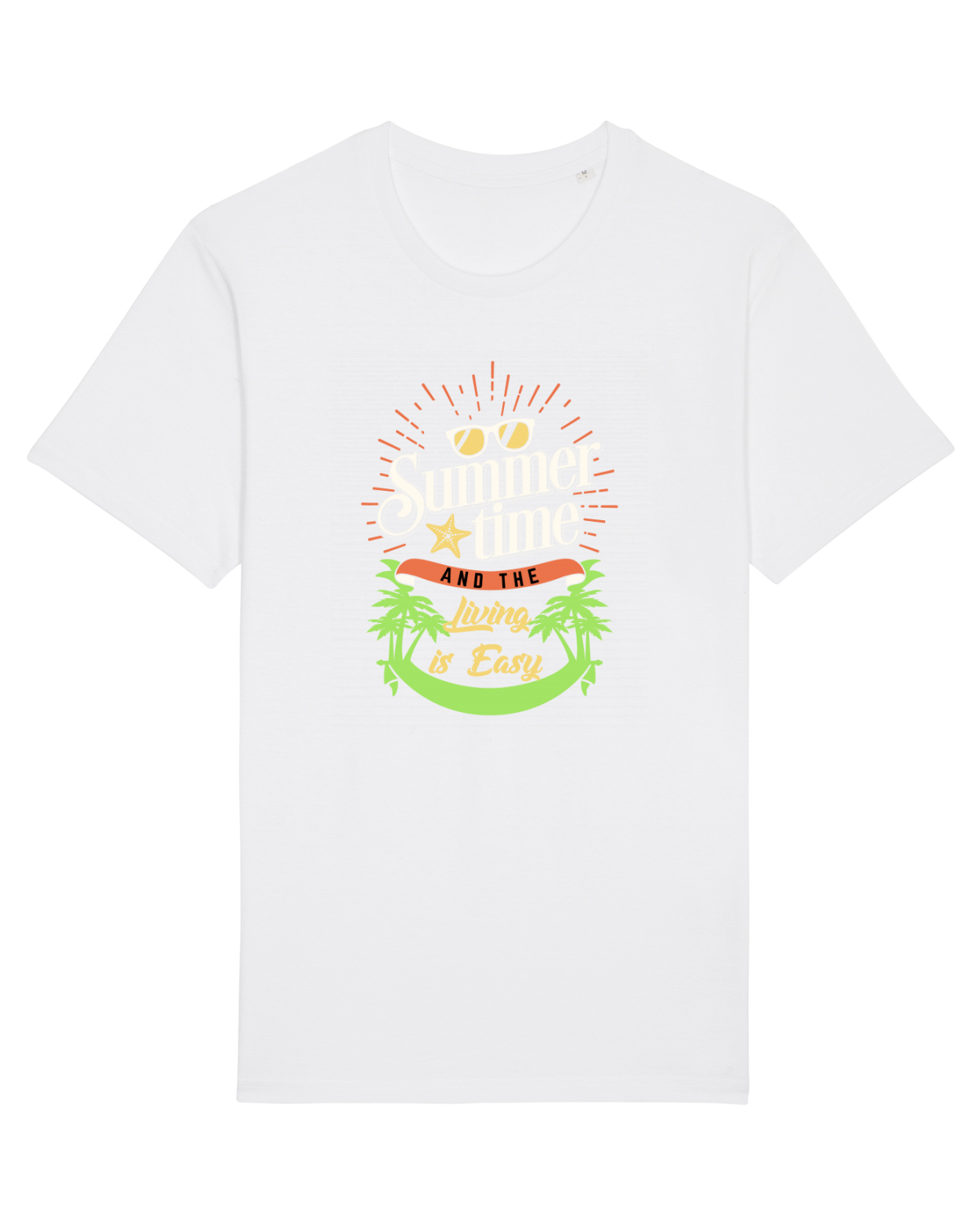 Tricou mânecă scurtă Unisex Rocker White