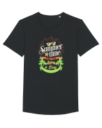 SUMMER Tricou mânecă scurtă guler larg Bărbat Skater