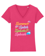 SUMMER Tricou mânecă scurtă guler V Damă Evoker