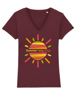 SUMMER Tricou mânecă scurtă guler V Damă Evoker