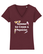 SUMMER Tricou mânecă scurtă guler V Damă Evoker
