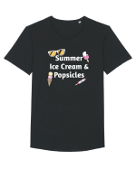 SUMMER Tricou mânecă scurtă guler larg Bărbat Skater