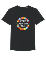 TAN Tricou mânecă scurtă guler larg Bărbat Skater