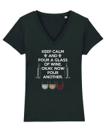 WINE Tricou mânecă scurtă guler V Damă Evoker