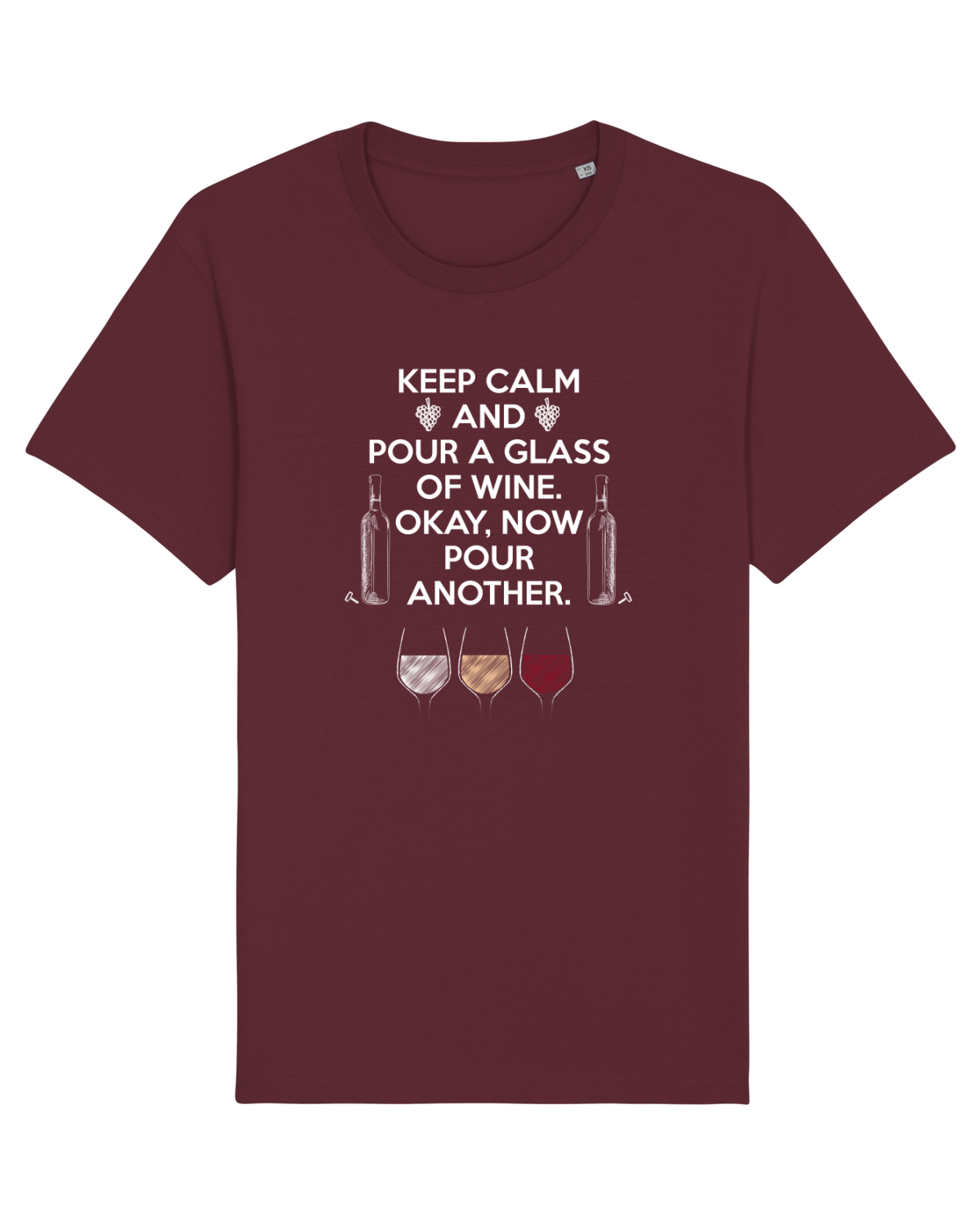 Tricou mânecă scurtă Unisex Rocker Burgundy