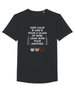 WINE Tricou mânecă scurtă guler larg Bărbat Skater