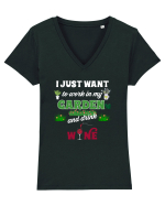 GARDENING Tricou mânecă scurtă guler V Damă Evoker
