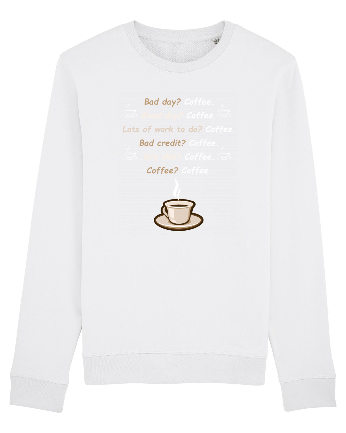 Bluză mânecă lungă Unisex Rise White