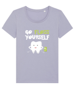 FLOSS TEETH Tricou mânecă scurtă guler larg fitted Damă Expresser