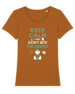DENTIST Tricou mânecă scurtă guler larg fitted Damă Expresser