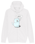 Pisica albastră nedumerită Meaw ? Hanorac cu fermoar Unisex Connector