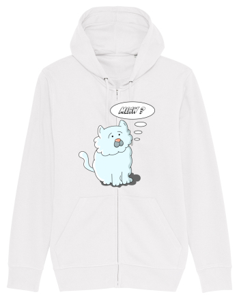 Pisica albastră nedumerită Meaw ? White