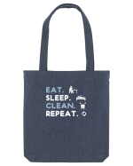 EAT SLEEP CLEAN Sacoșă textilă
