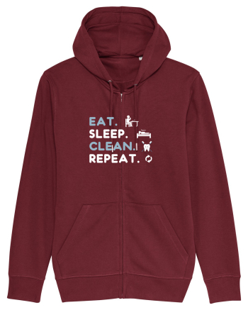 EAT SLEEP CLEAN Burgundy