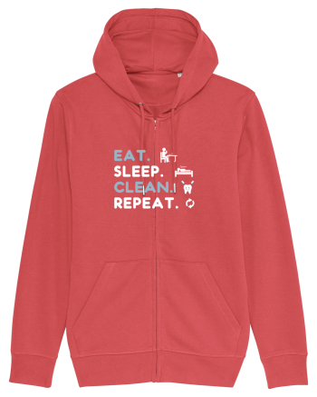 EAT SLEEP CLEAN Carmine Red