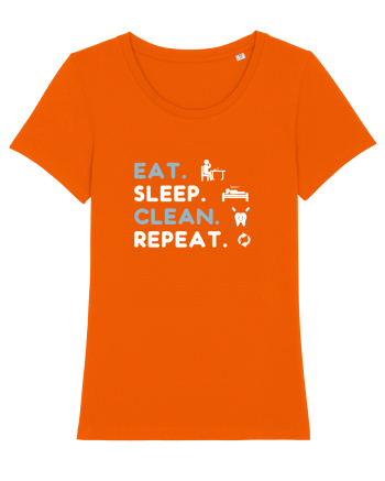 EAT SLEEP CLEAN Bright Orange