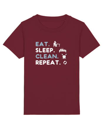 EAT SLEEP CLEAN Burgundy