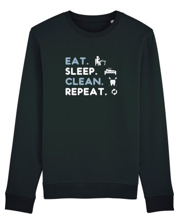 EAT SLEEP CLEAN Black