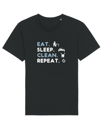 EAT SLEEP CLEAN Black
