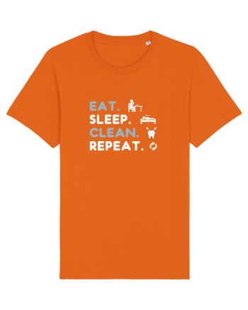 EAT SLEEP CLEAN Bright Orange