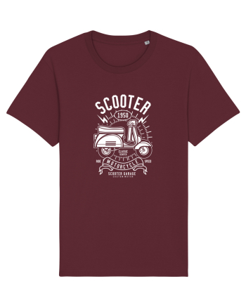 Scooter Classice Side White Burgundy