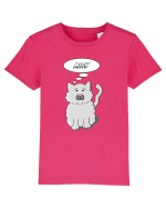 Pisica gri cu nasul roz serioasă Meaw Tricou mânecă scurtă  Copii Mini Creator