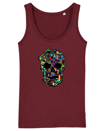 Craniu colorat - Fii unic Burgundy