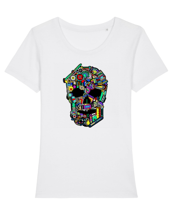 Craniu colorat - Fii unic White