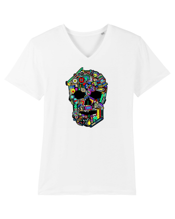 Craniu colorat - Fii unic White
