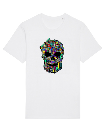 Craniu colorat - Fii unic White