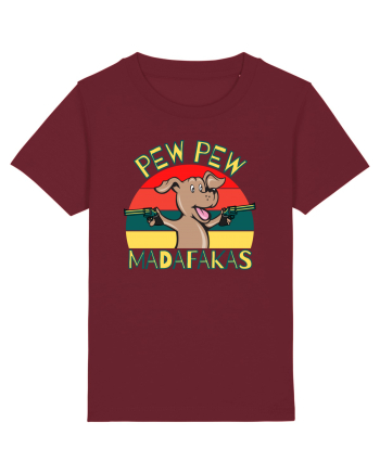 Pew Pew Dog Burgundy