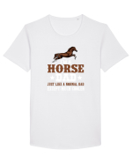 HORSE Tricou mânecă scurtă guler larg Bărbat Skater