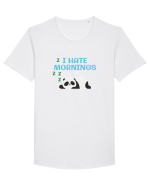 MORNINGS Tricou mânecă scurtă guler larg Bărbat Skater