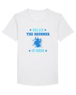 DRUMMER Tricou mânecă scurtă guler larg Bărbat Skater