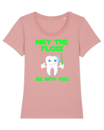 FLOSS TEETH Tricou mânecă scurtă guler larg fitted Damă Expresser
