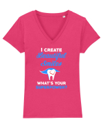 DENTIST Tricou mânecă scurtă guler V Damă Evoker