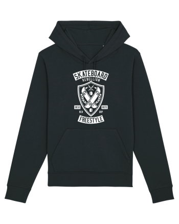 Skateboard Rebellion White Black