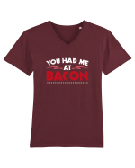 BACON Tricou mânecă scurtă guler V Bărbat Presenter