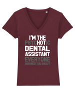DENTAL ASSISTANT Tricou mânecă scurtă guler V Damă Evoker