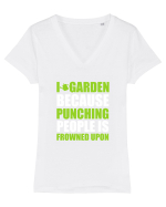 GARDENING Tricou mânecă scurtă guler V Damă Evoker