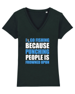 FISHING Tricou mânecă scurtă guler V Damă Evoker