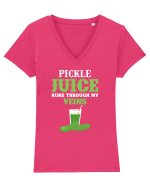 PICKLE Tricou mânecă scurtă guler V Damă Evoker