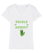PICKLE Tricou mânecă scurtă guler V Damă Evoker
