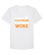 DRUMMER Tricou mânecă scurtă guler larg Bărbat Skater