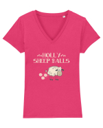 SHEEP Tricou mânecă scurtă guler V Damă Evoker