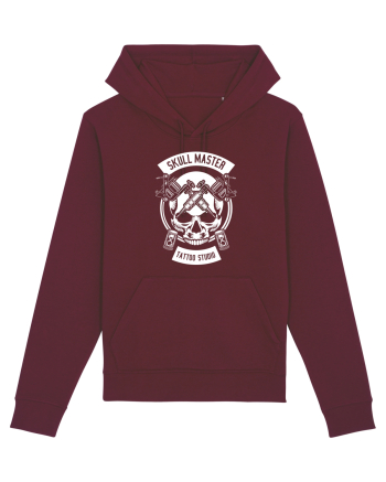 Skull Master Tattoo White Burgundy